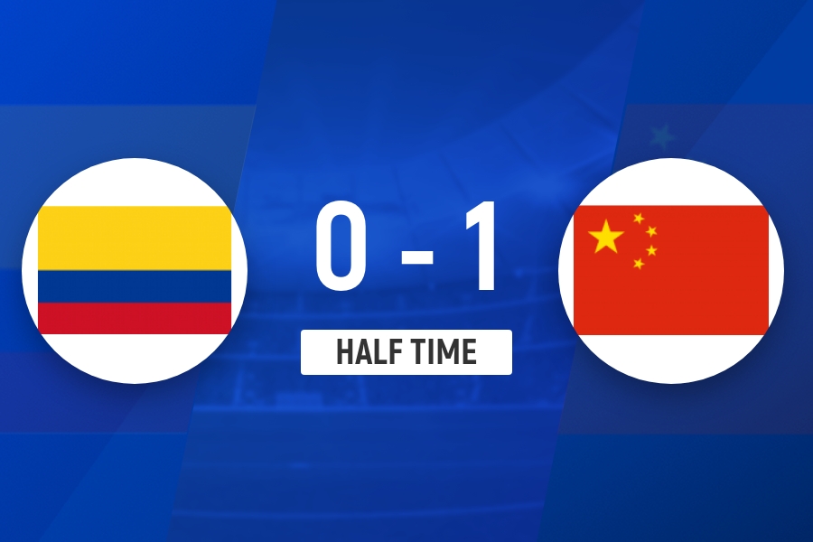 华体会棋牌-半场-U19国足1-0哥伦比亚U19 刘佳乐36秒闪击依合散扑点+精彩扑救